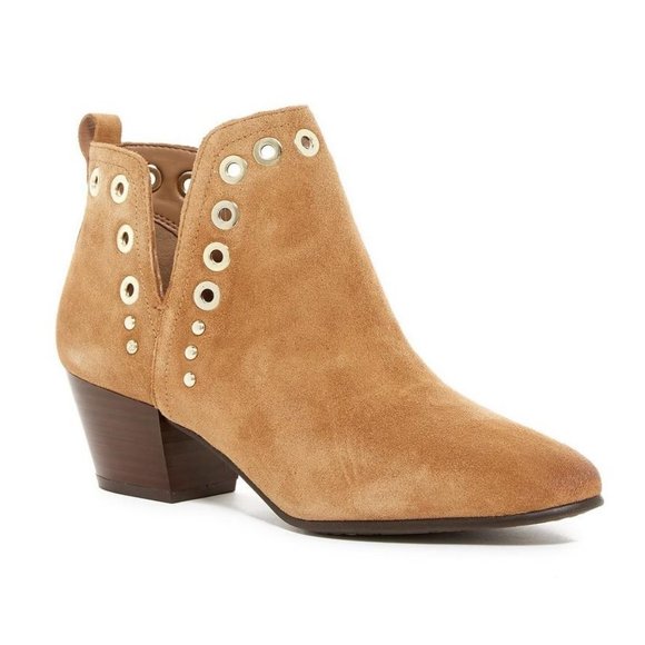 Sam Edelman Shoes - Sam Edelman Rubin Grommet Ankle Bootie Tan Suede